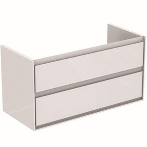 Connect air wastafelmeubel 1000x440mm wit hggl/mat wit 2xla