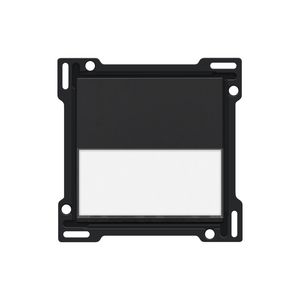 Afwerkingsset tekstveld enkelv. schakelaar/knop piano black