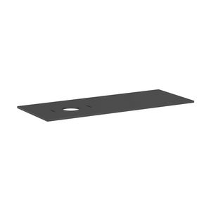 Console Xilesa E 1375/550 met uitsparing  links waskom z. kraangat Slate Matt Grey