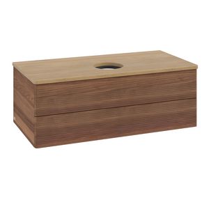 Wastafelonderkast Antao 1000x360x500mm Warm Walnut K20111HM