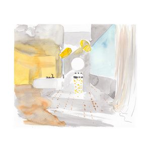 Afbouwdeel 3-gats inbouw wandmengkraan uitloop 195mm Cubic Cut greep brushed black chrome Citterio-C