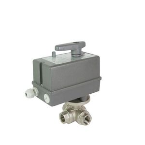 3-weg Motorkogelkraan 1/2" 0-10V 24V 2 hulpcontact