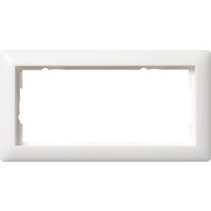 Afdekraam 2-v z/ms Gira Standard 55 zuiver wit m
