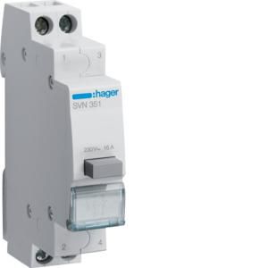 Pulsdrukker 1 maak + 1 verbreek 16A 230V AC