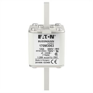Zekering h. snelheid 125A AC 690V 200kA compact 1 45x VVE=6