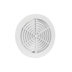 Ventilatierooster+klemmen Ø160mm wit