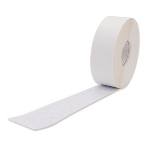 Rol etiketten voor Smart Printer Ø12,5mm rond permanent plakkend wit