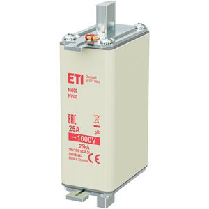 Zekering NH00/78 gB 25A/1000V 4182467 VVE=3