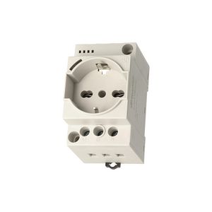 Wandcontactdoos 16A 250V AC grijs LED