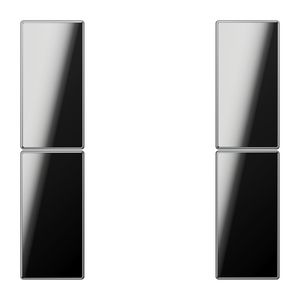 Tastafdekking compleet 2-voudig LS glanschroom KNX