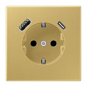Wandcontactdoos m.lader mes.clas.gelakt v.USB A&C