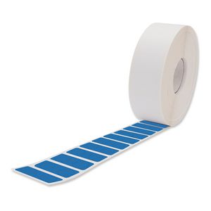 Rol etiketten voor Smart Printer Ø12,5mm rond permanent plakkend blauw