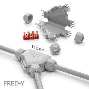 Verbindingsmof FRED-Y 3x2,5mm² aftak IP68