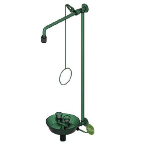 Nood-oogdouche B-safety combi classic line groen met opvangbak (867085)