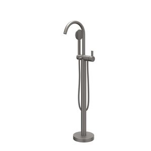 Badmengkraan afbouwdeel PACT vrijstaand draaibare uitloop slang 150cm geborsteld metal black PVD