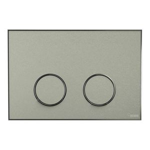 Frame Bedieningsplaat MEPA 2-toets warmgrijs-matzilver