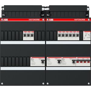 Groepenkast 9 groepen achter 3x 30mA+T+HS 3-fase 1SPF006908F2700