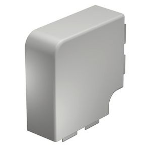 Deksel platte hoek 60x130mm polyvinylch. lichtgrijs VVE=2