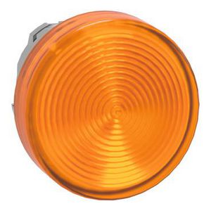 Kop voor lampje Ø22mm rond Geribbeld kapje Geel