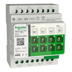 SpaceLogic KNX secure Schakel en Jaloezie Master Actor 8 kan