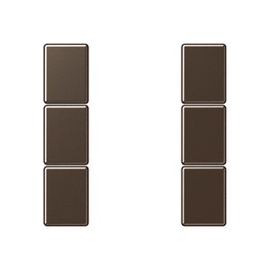 Tastafdekking compleet 3-voudig A500 mokka KNX