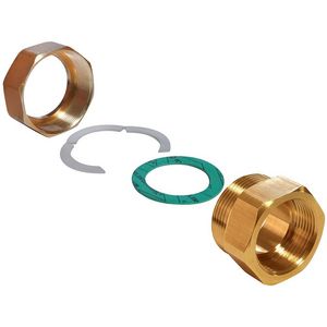 Overgangskoppeling DN32 gegolfde RVS buisxRp 1.1/4" bn.