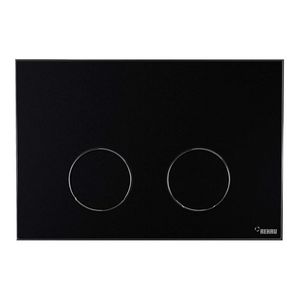 Frame Bedieningsplaat MEPA 2-toets zwart-chroom glans