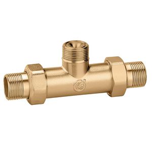 By-pass t tbv 3-weg zoneventiel 1/2" zonder doseerschijf