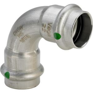 PROMO Bochtkoppeling 90° Sanpress Inox 15x15mm (435639)