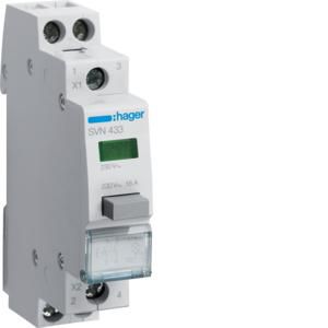 Drukknopschakelaar 2 maak 16A 230V AC led groen