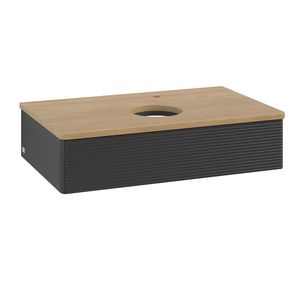 Wastafelonderkast Antao 800x190x500mm Black Matt Lacquer K08151PD