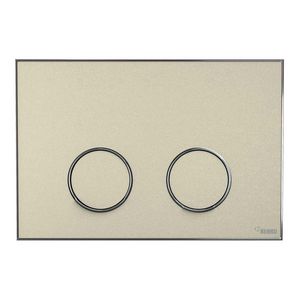 Frame Bedieningsplaat MEPA 2-toets zand-chroom glans