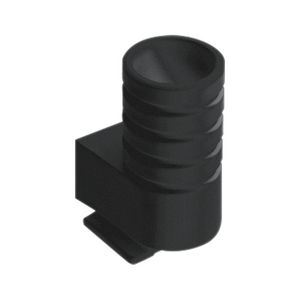 Invoerstukje zwart voor buis 16 mm.