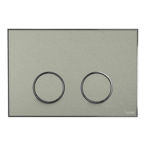 Frame Bedieningsplaat MEPA 2-toets warmgrijs-chroom glans