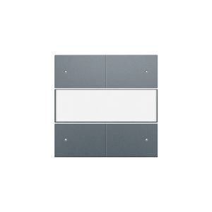 Afwerkingsset 4-voudige pot.vrij knop 24V Led/tekst blue gre
