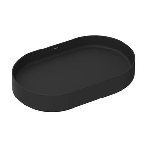 Wastafel Xuniva Evo U waskom 650/400 z. kraangat mat zwart