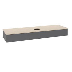 Wastafelonderkast Antao 1600x190x500mm Antr. Matt Lacquer K14053GK