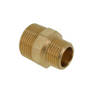 Dubbele verloopnippel messing 1"x 3/4" bt. Conisch VVE=10