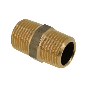 Dubbele nippel messing 3/4"bt. conisch