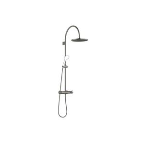 VAIA Showerpipe douchether. z.handdouche Dark plat. gebor