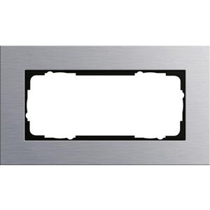 Afdekraam 2-v z/ms Gira Esprit aluminium