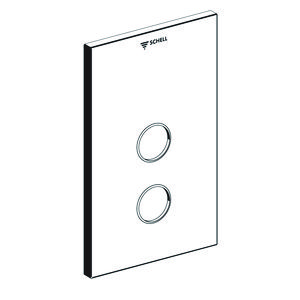 Frontplaat LINUS D-SC-T edelstaal 273x173mm inb. douchekraan