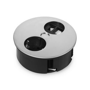 Twist 1x 230V RA + 2x keystone uitsparing 0,2m GST o.g. chr.