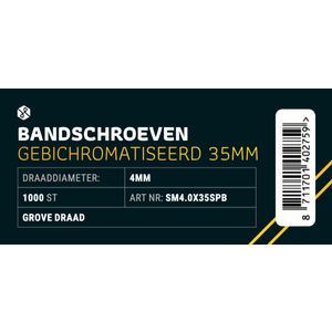 Bandschroeven / spaanplaatschroeven  gebichromatiseerd 35mm VVE=1000