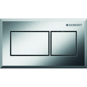 Pneu. bediening plaat+toets geb. chroom EasytToClean v. 12cm reservoir