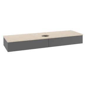 Wastafelonderkast Antao 1600x190x500mm Antr. Matt Lacquer K14153GK