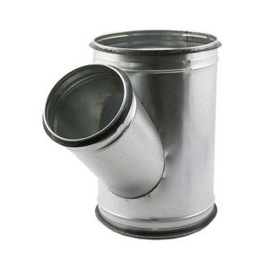 Spiro-SAFE T-stuk 125mm u 125mm (45°) (sendz. verzinkt)
