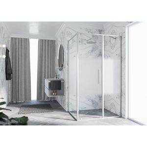 Zijwand RIGA F 1075-1090x2000mm Rose-1 motief profiel matchroom