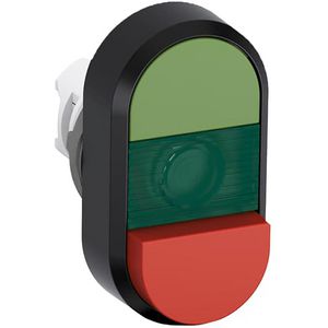 Verlichte dubbele knop wit/zwart start/stop 1SFA611141R1102