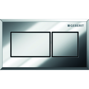 Pneu. bediening plaat chroom toets mat chroom v. 12cm reservoir